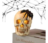 Skeleton Light Decor, Black Spider Skull Lamp for Haunted House Displays