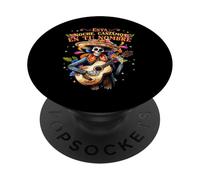 Skeleton Mexican Skull Fiesta Sombreros Mariachi Guitar PopSockets PopGrip Adhésif