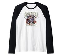 Skeleton Nurse Caffeine & Chaos Night Shift Manche Raglan