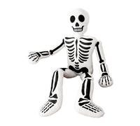 Skeleton Plush Pillow, Halloween Soft Skull Toy, 15.75 inches Cozy Throw Pillow, Decorative Holiday, Funny Bone-Shaped Cushion, Ideal for Living Room Sofa Bed Decor & Spooky Season Gifting