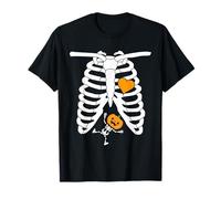 Skeleton Pregnancy Announcement Mom Halloween T-Shirt