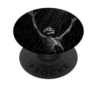 Skeleton Rain Goth Emo Dad Vintage Graphic PopSockets PopGrip Adhésif