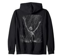 Skeleton Rain Goth Emo Dad Vintage Graphic Sweat à Capuche