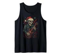 Skeleton Rocker Electric Guitar Edgy Christmas Cool Débardeur