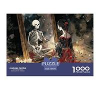 Skeleton Sits on The Grouand 1000 Pièces Carton Extra-épais Lot de Puzzles Beauty in Mirror Stimulant Et Éducatif Défi Unique Puzzles As Birthday Gifts 70x50cm/1000pcs