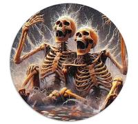 Skeleton Splash Art 1000 Pièces Puzzle pour Adultes Jeu Stimulant Divertissement Apaisant Entraîner La Mémoire du Cerveau pour Hommes, Femmes, Seniors 1000pcs (67.5x67.5cm)