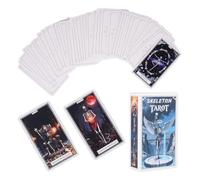 Skeleton Tarot Cards - Dark Theme Deck, 78-Piece Tarots Set with Spirit Guidance Feature, Tarots Card Set for Beginners Men Women, Board Games, Tarot Deck for Travel Home Use