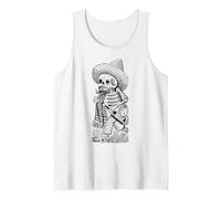 Skeleton Tequila Sugar Skull Dia De Los Muertos Mexicans Débardeur