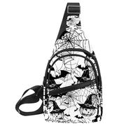 Skeletons and Bones Sac à dos à bandoulière pour voyage, sport, course à pied, randonnée, Multicolore 18., 11.8x7x1.5in/30x18x4cm