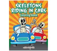 Skeletons Riding In Cars Coloring Book