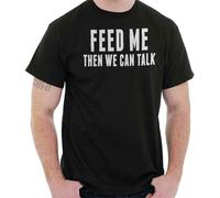 Skeletor Feed Me Then We'll Talk Funny Hangry Novelty Womens Or Mens Crewneck Yellow Mens Women T Shirt 100% Cotton Tee Manches Courtes(3X-Large)