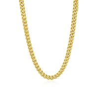 SKENUDY 14K or 316L étanche en acier inoxydable collier pour les hommes, chaîne cubaine, L: 9mm, L: 18 "+2, bijoux hypoallergène anniversaire cadeaux d'anniversaire amis