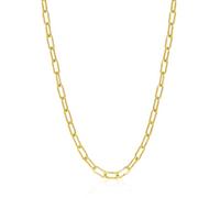 SKENUDY 18K or plaqué Chunky Chain Choker collier | Oval & Barbell Link clip-papier collier pour les femmes Bijoux