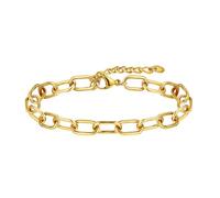 SKENUDY 18K plaqué or élégant gros en acier inoxydable oval clip-papier chaîne bracelet pour les femmes et les hommes vêtements quotidiens bijoux