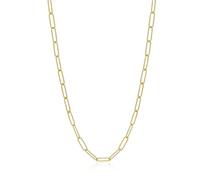 SKENUDY Avec des motifs en relief 18K Gold Plaqué Chunky Chain Choker Collier | Oval & Barbell Link Collier pour Femmes Bijoux