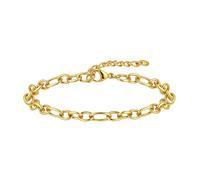 SKENUDY Bracelet de charme gros plaqué or 18K pour les femmes Hommes,Plaqué or,Chaîne de clip-papier gros épais Bracelet Hip Hop Bijoux unisexe,Chaîne de liaison cubaine pour les femmes à la mode
