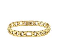 SKENUDY Bracelet en acier inoxydable imperméable 14K or 316L pour hommes, chaîne Figaro élégante, L: 10mm, L: 7.0 ", bijoux hypoallergènes, avec boîte