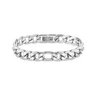 SKENUDY Bracelet en acier inoxydable imperméable en argent 316L pour hommes, chaîne Figaro élégante, L: 10mm, L: 7.0 ", bijoux hypoallergènes, avec boîte