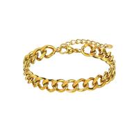SKENUDY Bracelet étanche en acier inoxydable 316L or 14 carats pour homme, chaîne cubaine, largeur : 9 mm, longueur : 17 cm + 2, bijoux hypoallergéniques, cadeaux d'anniversaire, amis, 6.7 inches