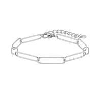 SKENUDY Bracelets d'argent pour les femmes, Pièce d'argent platé doux Trendy empilable étanche clip à papier Bracelets de chaîne ovale Cadeaux de bijoux du corps pour les femmes
