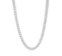 SKENUDY Collier en acier inoxydable imperméable en argent 316L pour les hommes, chaîne cubaine, L: 9mm, L: 18 "+2, cadeaux d'anniversaire de bijoux hypoallergènes Amis