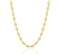 SKENUDY Colliers en or plaqué or 14 carats avec chaîne de nez de cochon en acier inoxydable - Collier épais tendance pour femme