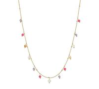SKENUDY Colliers en pierre naturelle pour les femmes 14K plaqué or imperméable Dainty coloré perles charme choker délicate mignon été Boho Beach colliers bijoux cadeau (03 coloré)