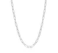 SKENUDY Platé argent Chunky Chain Choker Collier | Oval & Barbell Link Collier clip-papier pour les femmes Bijoux
