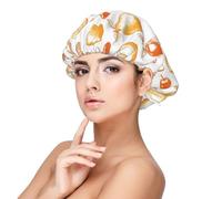 Sketch Bonnet de nuit en satin de soie pour femme endormie, double couche, réglable, bonnet de nuit pour cheveux bouclés