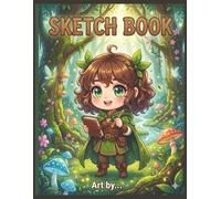 Sketch Book: 100 Pages, 8.5" x 11": Cute Anime Sketch Book for Kids, Teens & Adults - Large Drawing Pad with Blank White Pages, Matte Finish Art ... Fans, Creative Drawing, Sketching & Gifting