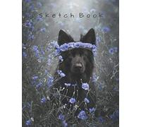 Sketch Book: A Cover With A German Shepherd In A Wreath On Its Head, And The Inside Is Blank Pages Waiting To Be Filled With Your Own Work.