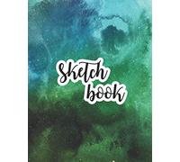 Sketch Book: Blank Sketchbook For Kids Who Are Dreaming Of Space Abstract Colored Nebula Green Novelty Galaxy Sketchbook To Draw Space Science Art
