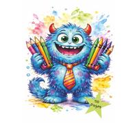 Sketch Book: Drawing pad for Kids 4-12: 120 Blank Pages | Colorful Monster Cover | 8.5 x 11 Inches