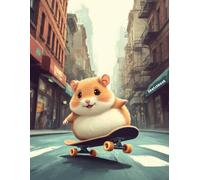 Sketch Book: Hamster in the City Streets: Ideal for sketching, doodling, and capturing your creativity in a stylish and fun way. Size 8.5 x 11 inches and 100 blank pages