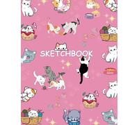 Sketch book: Playful Kawaii Cat Sketchbook , 110 Pages 8.5" x 11" Use it For Sketching, Drawing & Crayon Coloring