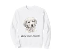 Sketch de Portrait d'un Golden Retriever : la Rage me Consume Sweatshirt
