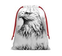 Sketch Eagle Head S Sacs cadeaux à motifs - Ajoutez une touche de formalité aux mariages, Noël, anniversaires et anniversaires de mariage - (S à L)