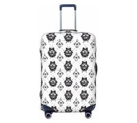 Sketch Housse de bagage de voyage lavable avec tête de loup 45,7 à 81,3 cm haute élasticité, Noir , M