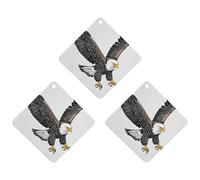 Sketch of Bald Eagle Diving Lot de 3 désodorisants à suspendre pour voiture, maison, bureau, style gris