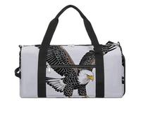 Sketch of Bald Eagle Sac de sport imperméable pour homme et femme Grand sac de sport pour voyage et entraînement