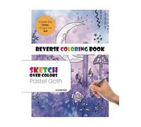 Sketch Over Colors: Pastel Goth Reverse Coloring Book, Cute & Creepy Doodling, Gothic Aesthetic, Bubble Goth, and Spooky Sketching Art: A unique ... spooky cute doodles, and eerie watercolor