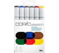 Sketch Set « Bold Primaries », 6 Twin Marker Avec Une Pointe De Largeur Moyenne Et Une Pointe De Brosse[Z2155]
