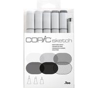 Sketch Set « Sketching Grays », 5 Twin Marker Avec Une Pointe Moyenne Et Une Pointe Brosse, Y Compris Multiliner Sp Black 0,5 Mm[Z4118]