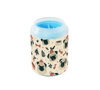 Sketch Style Cute Cartoon Dogs Réutilisable Pet Foot Cleaner with Soft Massage Brush Pets Feet Cleaning Kit for Medium to Large Dogs