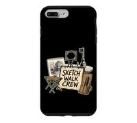 Sketch Walk Crew Croquis Urbain Ville Architecture Coque pour iPhone 7 Plus/8 Plus