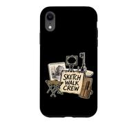 Sketch Walk Crew Croquis Urbain Ville Architecture Coque pour iPhone XR