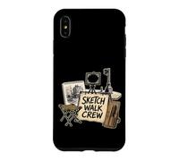 Sketch Walk Crew Croquis Urbain Ville Architecture Coque pour iPhone XS Max