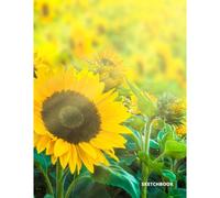 Sketchbook: Beautiful Sunflower Art Cover - Blank Sketch Drawing Coloring Doodle Book - Premium Laminate Soft Cover - School, Work, Creative Play! - 120 Pages - Large 8.5x11 Inch - Vol 8