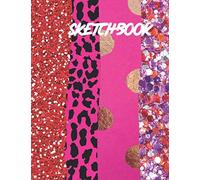 Sketchbook: Best Blank White Pages With Abstract Girly Colors Pattern Cover For Painting, Drawing, Writing, Sketching And Doodling, Wide Papers 8.5 X 11, 120 Pages, Best Gift For Girls