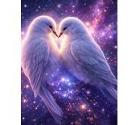 Sketchbook - Celestial Love Birds: A creative space for sketching, doodling, and imaginative ideas